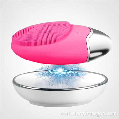 Wireless Charging Silicone Facial Cleansing Brush